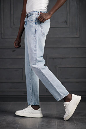 FBI Pamuklu Taş Yıkama Baggy (Geniş Paça) Jean Pantolon