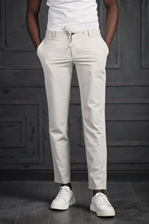 Beli Lastikli Ve İplikli Likralı Yazlık İnce Paraşüt Kumaş Jogger Pantolon 