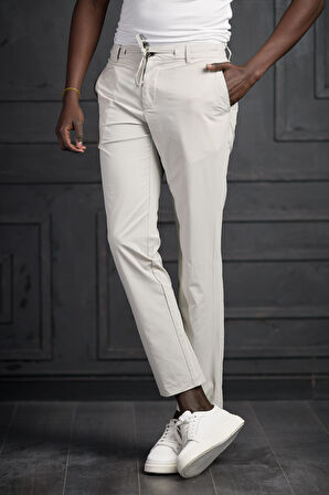 Beli Lastikli Ve İplikli Likralı Yazlık İnce Paraşüt Kumaş Jogger Pantolon 