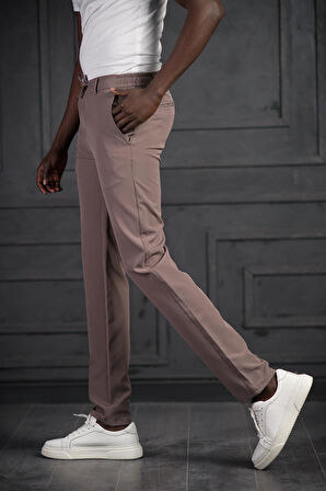 Beli Lastikli Ve İplikli Likralı Slimfit Yazlık Kumaş Jogger Pantolon 