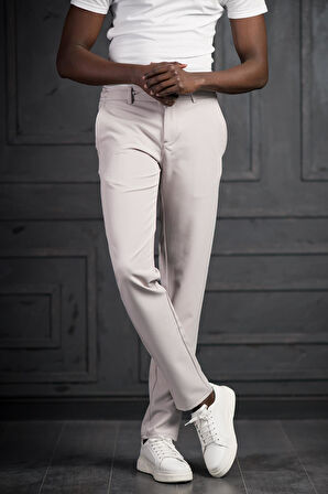 Beli Lastikli Ve İplikli Likralı Slimfit Yazlık Kumaş Jogger Pantolon 