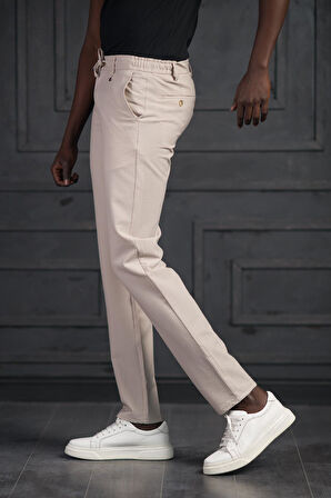 Slimfit Beli Lastikli Ve İplikli Likralı Gofre Kumaş Jogger Pantolon 