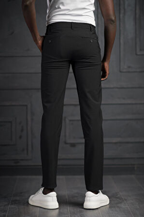 Slimfit Beli Lastikli Ve İplikli Likralı Gofre Kumaş Jogger Pantolon 