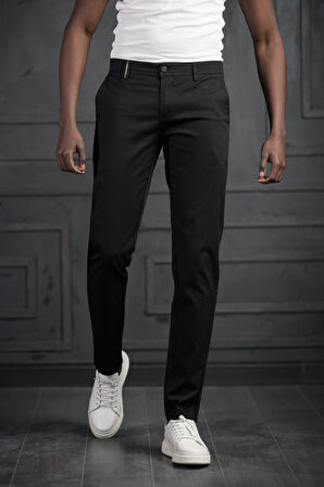 Slimfit Küçük Armürlü Yazlık Pamuklu Gabardin  Pantolon 