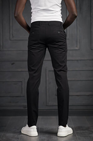 Slimfit Küçük Armürlü Yazlık Pamuklu Gabardin  Pantolon 