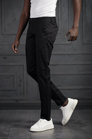 Slimfit Küçük Armürlü Yazlık Pamuklu Gabardin  Pantolon 