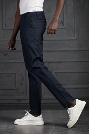 Slimfit Küçük Armürlü Yazlık Pamuklu Gabardin  Pantolon 