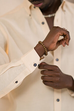 Dorss Yaka Düğmeli Yazlık İnce Tiril Tiril  %100 Modal Slimfit Gömlek