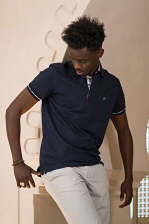 Paul Martin Regular Fit Yaka Garnili Pamuklu Polo Yaka T-shirt