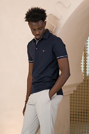 Paul Martin Regular Fit Yaka Garnili Pamuklu Polo Yaka T-shirt