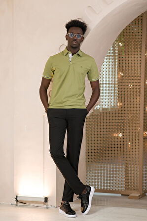 Paul Martin Regular Fit Yaka Garnili Pamuklu Polo Yaka T-shirt