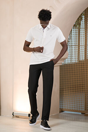 Paul Martin Regular Fit Yaka Garnili Pamuklu Polo Yaka T-shirt