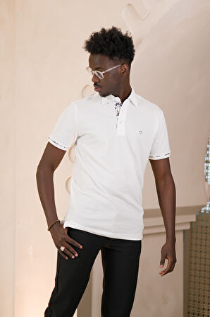 Paul Martin Regular Fit Yaka Garnili Pamuklu Polo Yaka T-shirt