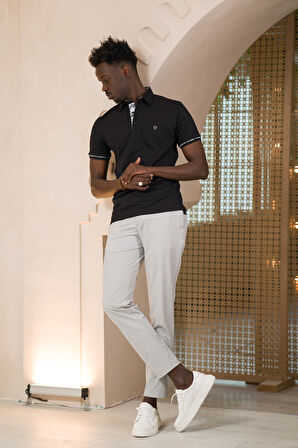 Paul Martin Regular Fit Yaka Garnili Pamuklu Polo Yaka T-shirt