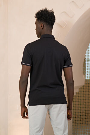 Paul Martin Regular Fit Yaka Garnili Pamuklu Polo Yaka T-shirt