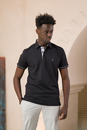 Paul Martin Regular Fit Yaka Garnili Pamuklu Polo Yaka T-shirt