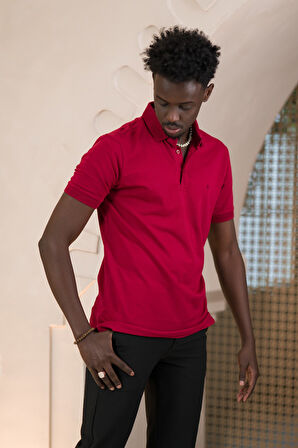 Paul Martin Örme Polo Yaka Regular Fit Pamuklu Ve Likralı T-shirt