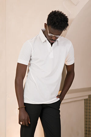 Paul Martin Örme Polo Yaka Regular Fit Pamuklu Ve Likralı T-shirt