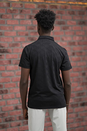 Advante Regular Fit Likralı Kendinden Desenli Polo Yaka T-shirt