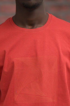 Slim Fit Pamuklu Önü Baskılı Sıfır Yaka T-Shirt