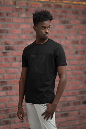 Slim Fit Pamuklu Önü Baskılı Sıfır Yaka T-Shirt