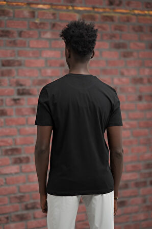 Slim Fit Pamuklu Önü Baskılı Sıfır Yaka T-Shirt