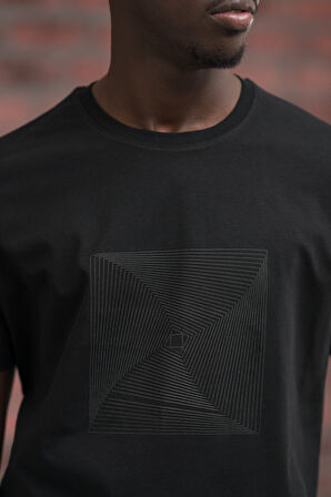 Slim Fit Pamuklu Önü Baskılı Sıfır Yaka T-Shirt