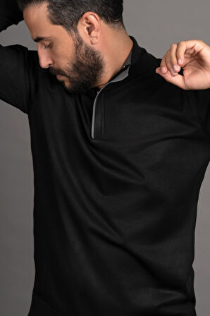 Fermuarlı Balıkçı Yaka Polyamid Kumaş Mevsimlik Triko Kazak