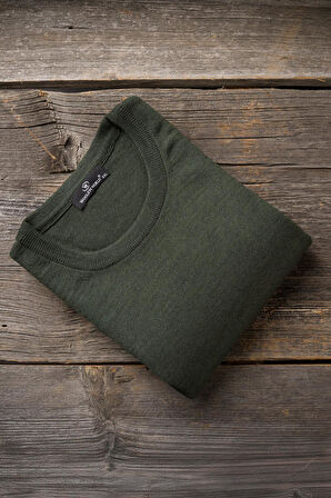 Woolen World Bisiklet Yaka Battal (Büyük Boy) Yünlü Triko Kazak 