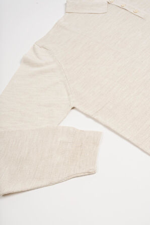 Woolen World Polo Yaka Battal (Büyük Boy) Yünlü Triko Kazak 