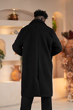 İtalyan Geniş Yaka Oversize (Bol Kesim) Salaş Uzun Kaban
