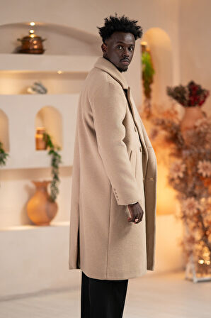 İtalyan Geniş Yaka Oversize (Bol Kesim) Salaş Uzun Kaban