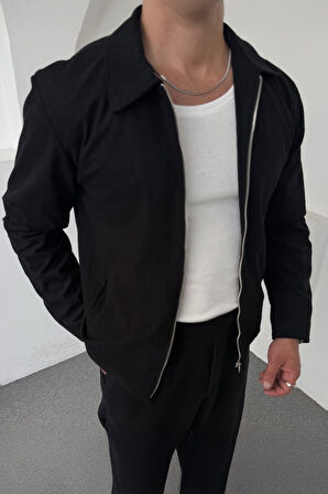 Slimfit Yakalı Astarlı Yan Cep Baggy Pantolonlu Kadife Takım