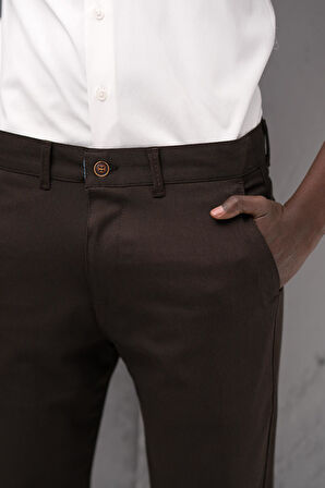 Slimfit Pamuklu Likralı Esnek Mevsimlik Kumaş Pantolon 