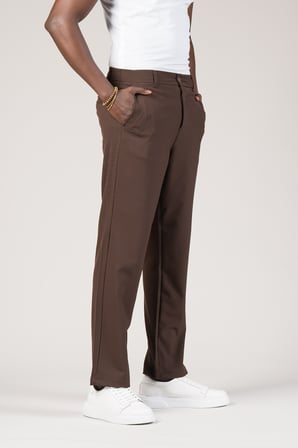 Yazlık Astarsız Arka Beli Lastikli Geniş Paça Yarım Baggy Kumaş Pantolon