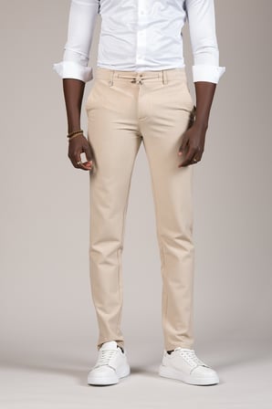 Slimfit İnce Çizgili Beli İplikli Ve Lastikli Likralı Yazlık Jogger Pantolon