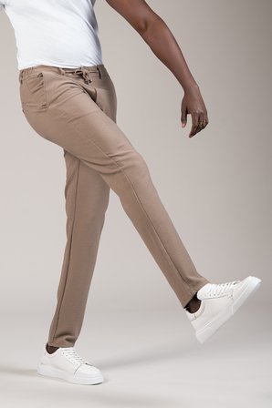 Slimfit Armürlü Beli İplikli Ve Lastikli Likralı Yazlık Jogger Pantolon
