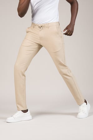 Slimfit Armürlü Beli İplikli Ve Lastikli Likralı Yazlık Jogger Pantolon