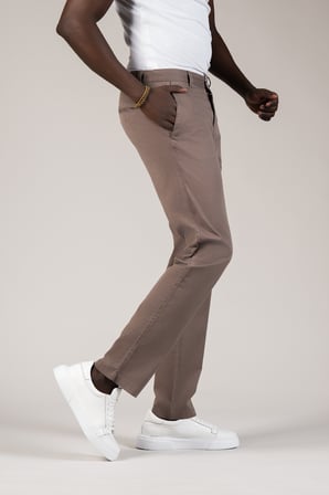 Regular Fit Pamuklu Arka Beli Lastikli Yazlık Chino Pantolon