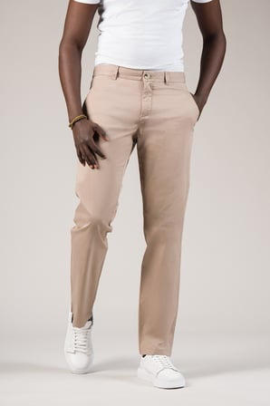 Regular Fit Pamuklu Arka Beli Lastikli Yazlık Chino Pantolon