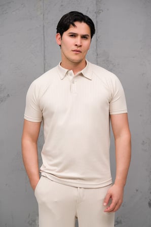 Regular Fit Likralı Kendinden Çizgili Yarım Baggy Pantolonlu T-shirt Takım