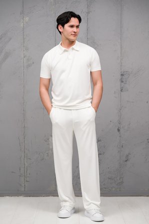 Regular Fit Likralı Kendinden Çizgili Yarım Baggy Pantolonlu T-shirt Takım