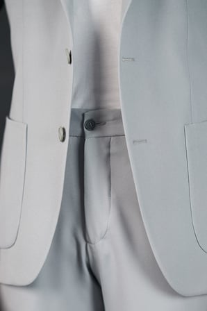 Slimfit Mono Yaka Çift Düğmeli Astarlı 6 Drop Likralı Jogger Takım Elbise