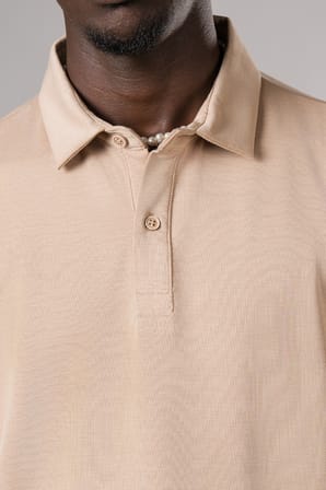 Regular Fit Dokulu Likralı Polo Yaka T-shirt