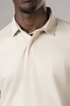 Regular Fit Likralı Gizli Düğmeli Polo Yaka T-shirt