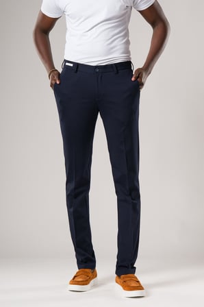 Slimfit Beli Yarım Lastikli Esnek Kumaş Rayon Yazlık Pantolon