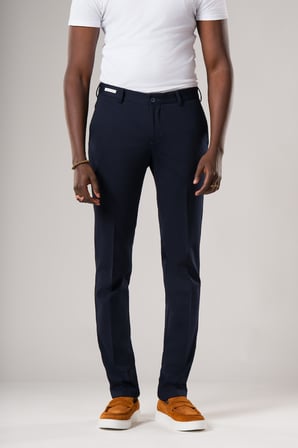 Slimfit Beli Yarım Lastikli Esnek Kumaş Rayon Yazlık Pantolon