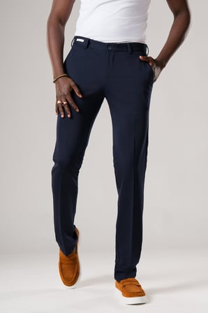 Slimfit Beli Yarım Lastikli Esnek Kumaş Rayon Yazlık Pantolon