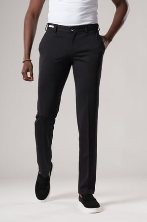 Slimfit Beli Yarım Lastikli Esnek Kumaş Rayon Yazlık Pantolon