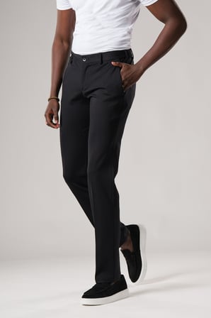 Slimfit Beli Yarım Lastikli Esnek Kumaş Rayon Yazlık Pantolon